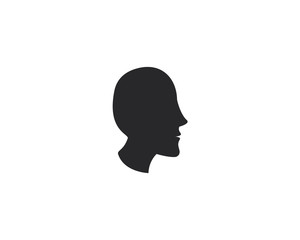 human face icon template vector