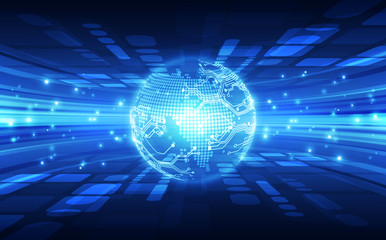 vector digital global technology concept, abstract background