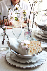 Table setting for passover 