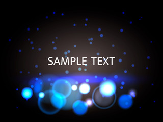 Abstract bokeh blue background.  Vector illustration for card