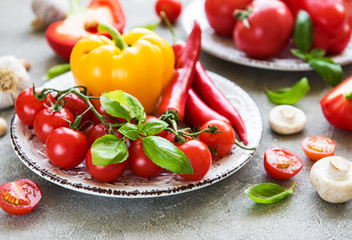 Set of vegetables
