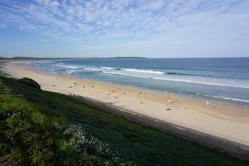 long beach blue sky white sand at Cronulla beach sydney