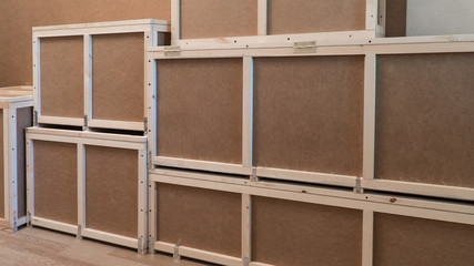 wooden plywood boxes for transportation and storage. crate for home use