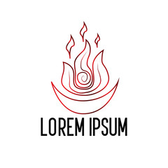 fire element logo icon