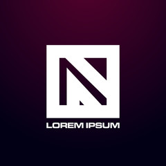 abstract square logo icon for business company