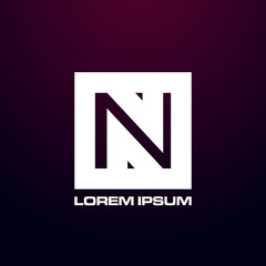 abstract square logo icon for business company