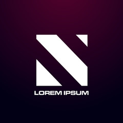 abstract square logo icon for business company