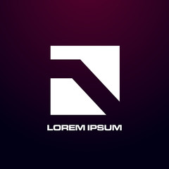 abstract square logo icon for business company