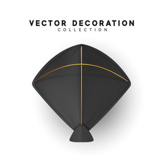 kite flying realistic isolated vector graphics