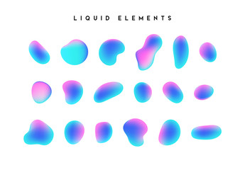 Gradient iridescent shapes.