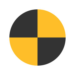 Dummy Crash flat icon. Isolated Vector Illustration
