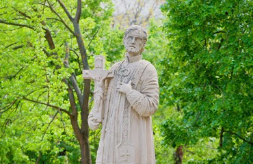 Nitra Castle - statue detail. Castle is well preserved castle complex in Nitra.