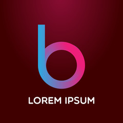 b initial letter logo icon © Riksa