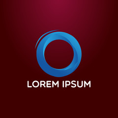 o initial letter logo icon