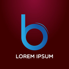 b initial letter logo icon