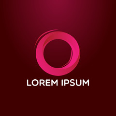 o initial letter logo icon