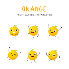 The Orange Mascot Collection. Vector Illustration