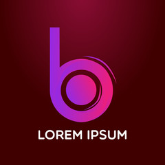 b initial letter logo icon