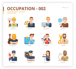 Occupation icon set