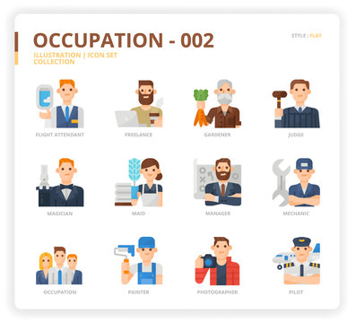 Occupation icon set