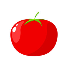 Red Tomato on white Background