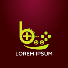 game logo icon with joy stick illustration