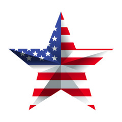 USA flag inside the star