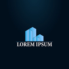 Fototapeta premium line or geometry logo icon for building or architecture company