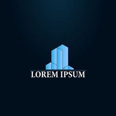 Fototapeta premium line or geometry logo icon for building or architecture company