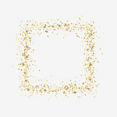 Decorative frame with glitter tinsel of confetti.