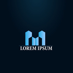 line or geometry logo icon for building or architecture company