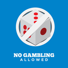 No Gambling allowed. Isolated Vector Illustration