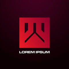 abstract geometry logo icon for technology company