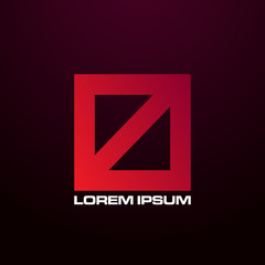 abstract geometry logo icon for technology company