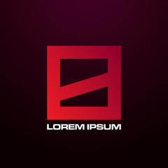 abstract geometry logo icon for technology company