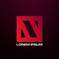 abstract geometry logo icon for technology company