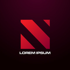 abstract geometry logo icon for technology company