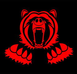 bear and grizzly vector logo