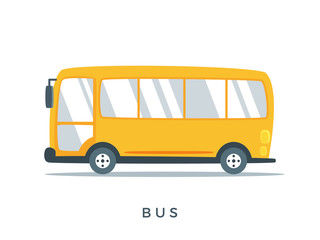The Yellow School Bus. Isolated Vector Illustration