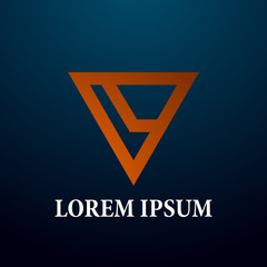 abstract geometry logo icon for technology company