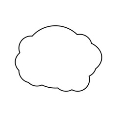cloud line vector icon
