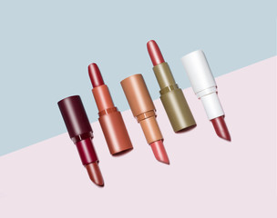 Obraz premium set of red lipsticks