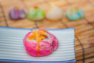 Chinese pastry moon cake.