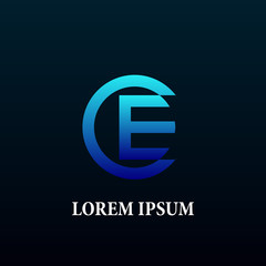 initial letter logo icon for business company