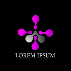 abstract geometry logo icon for technology industry