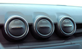 closed ventilation holes in a luxury passenger car