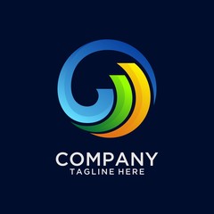 Global financial business logo design