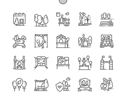 The European Day of Parks Well-crafted Pixel Perfect Vector Thin Line Icons 30 2x Grid for Web Graphics and Apps. Simple Minimal Pictogram