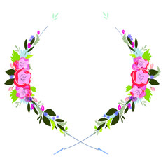 Vintage Flowers Vines and Borders Frame