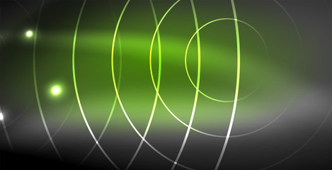 Glowing shiny neon colors with abstract lines, modern background